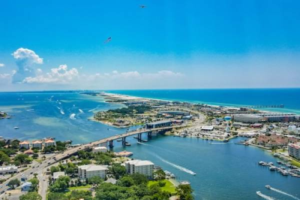 aerial view Ft. Walton Beach, Fl