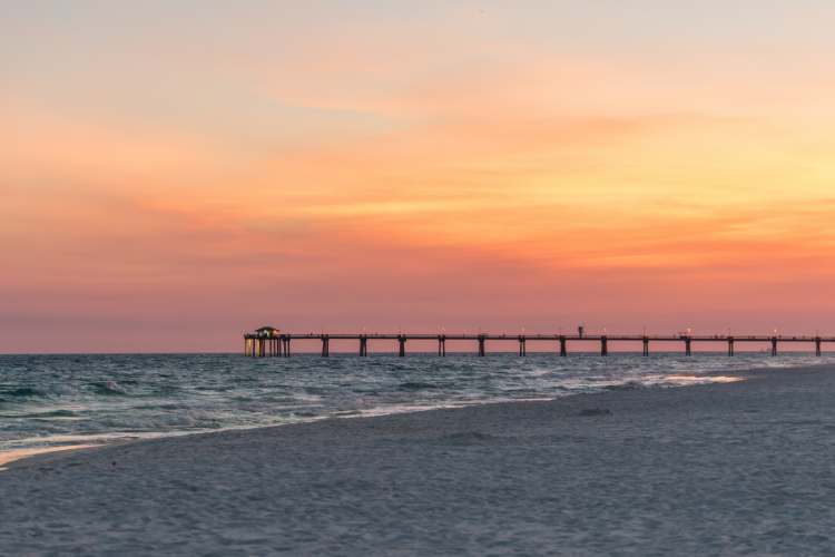 okaloosa island pier sunset